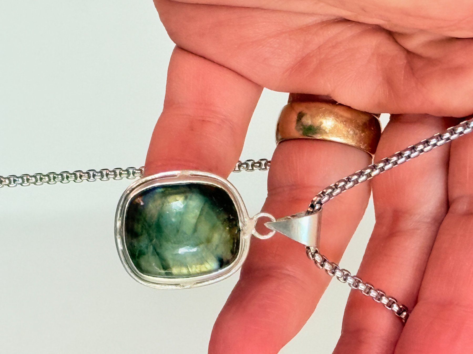 Catenine: Collier avec labradorite ✨ – Nuovo e nell'imballaggio originale da Genève venduto da AGBERG 3