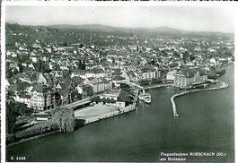 Rorschach SG Flug Aufn. Schiff Bahnhof 1950 Foto Gross F2248