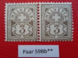 1894: Nr.59Bb postfrisches, fehlerfreies Paar **