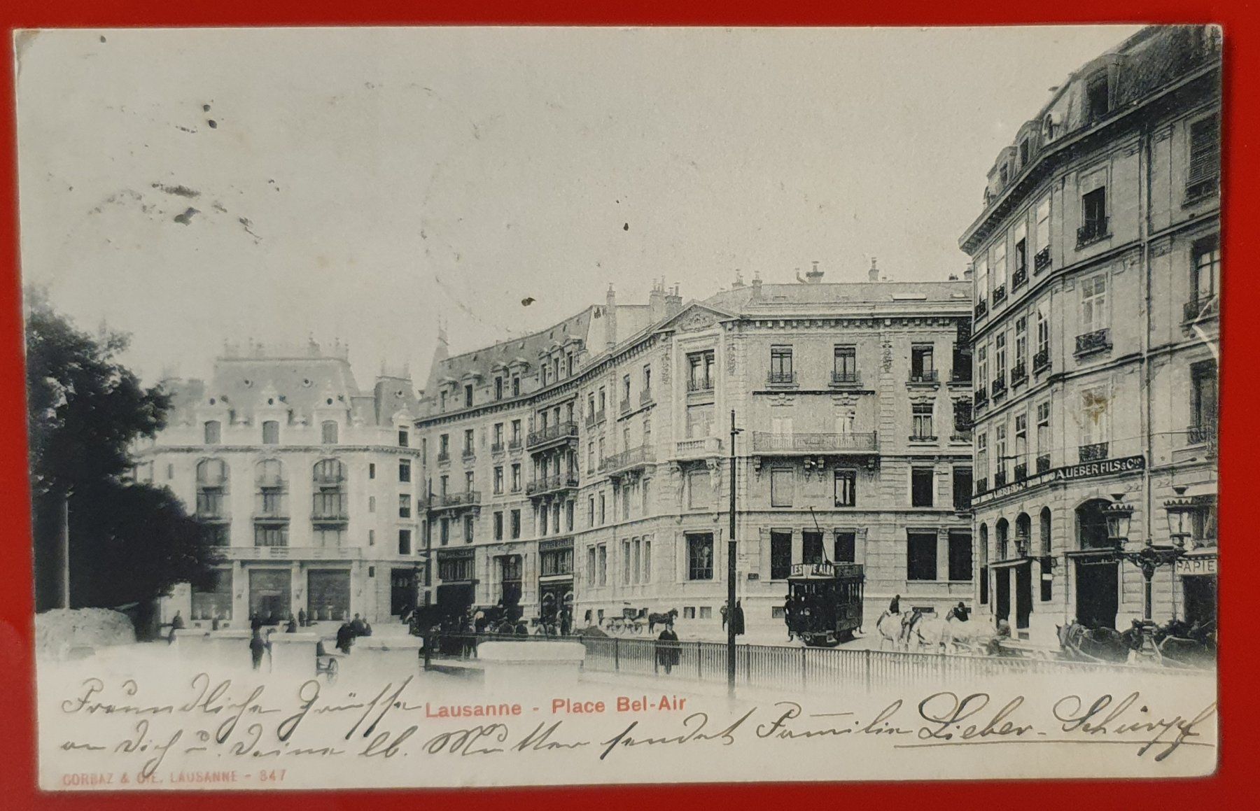 Ansichtskarten: Lausanne 1905 - Place Bel-Air – Gebraucht aus Kreuzlingen von Rschweiz1