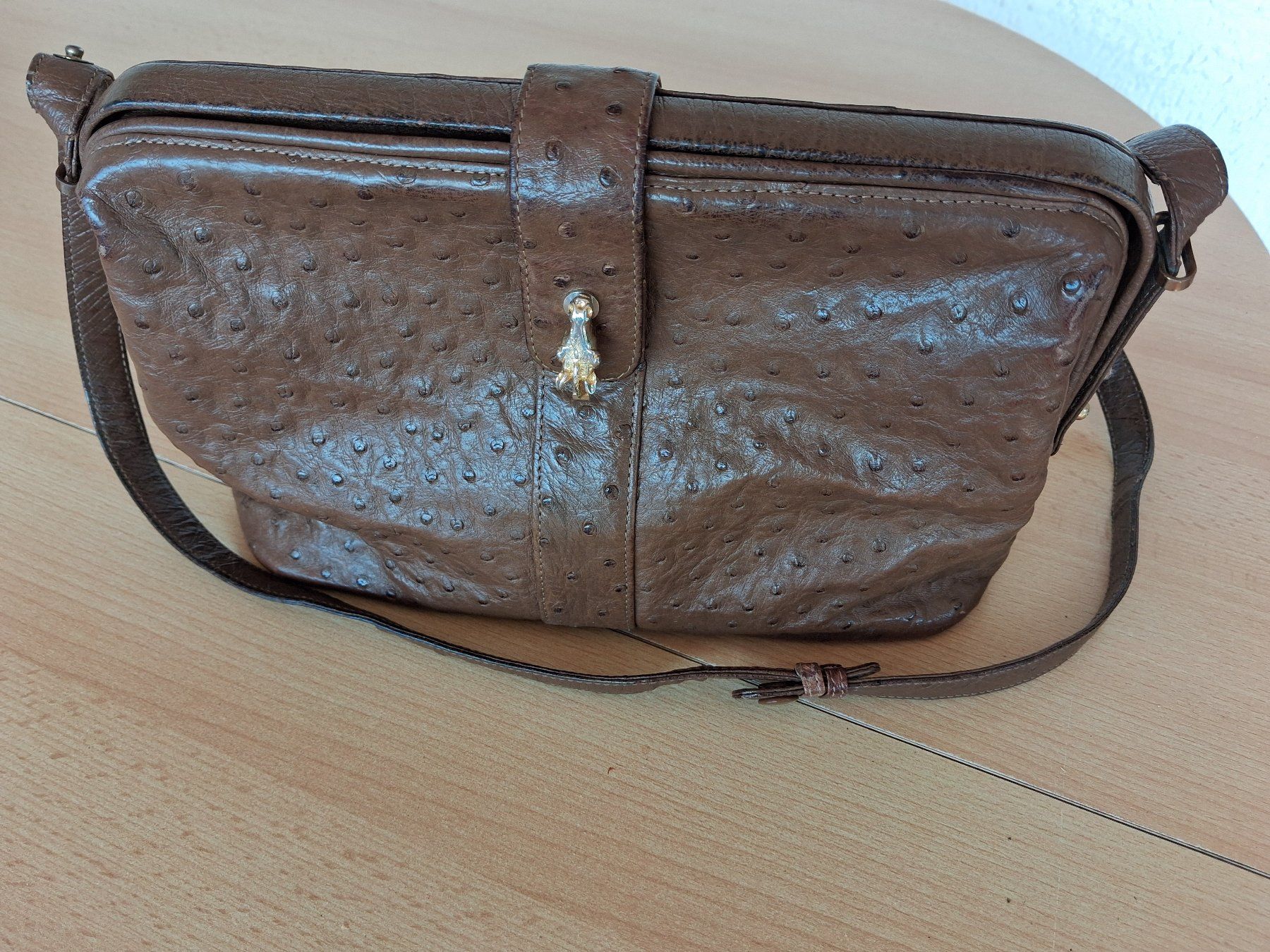 Taschen für Damen: Handtasche aus Straussenleder – Gebraucht aus Zumikon von belinda31