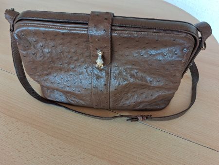 Handtasche aus Straussenleder