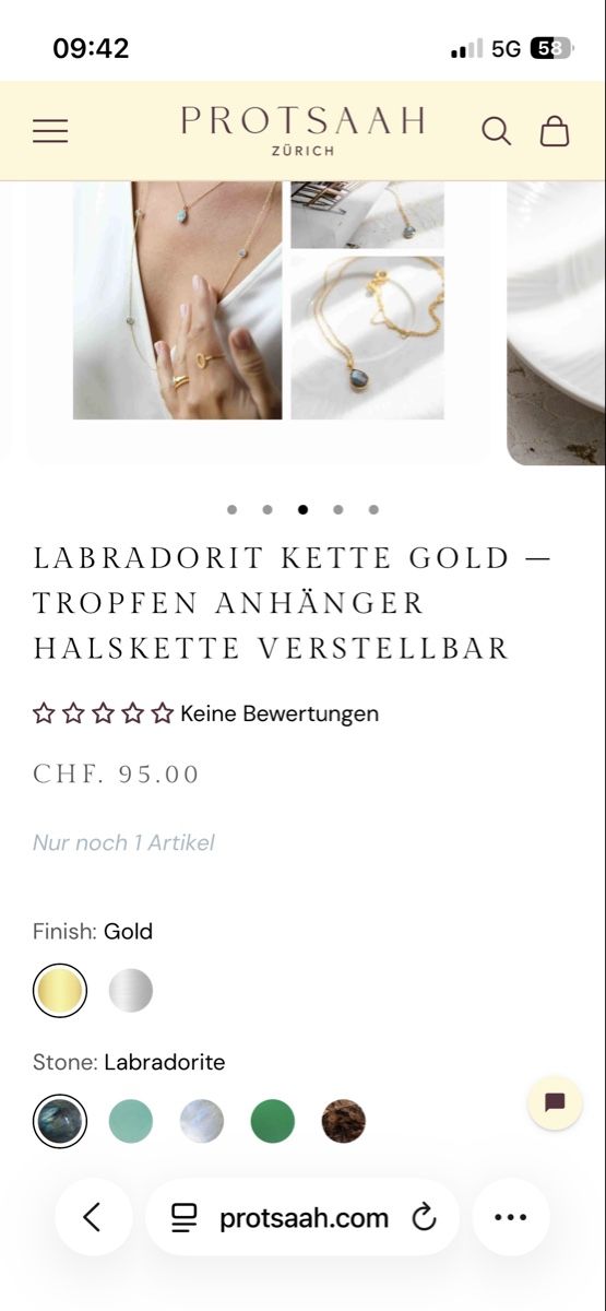 Catenine: Halskette mit Labradorit verstellbar – Usato da Bonstetten venduto da kaykim 4