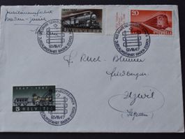Seltener Brief der Jubiläumsfahrt  Baden - Zürich   B1509C