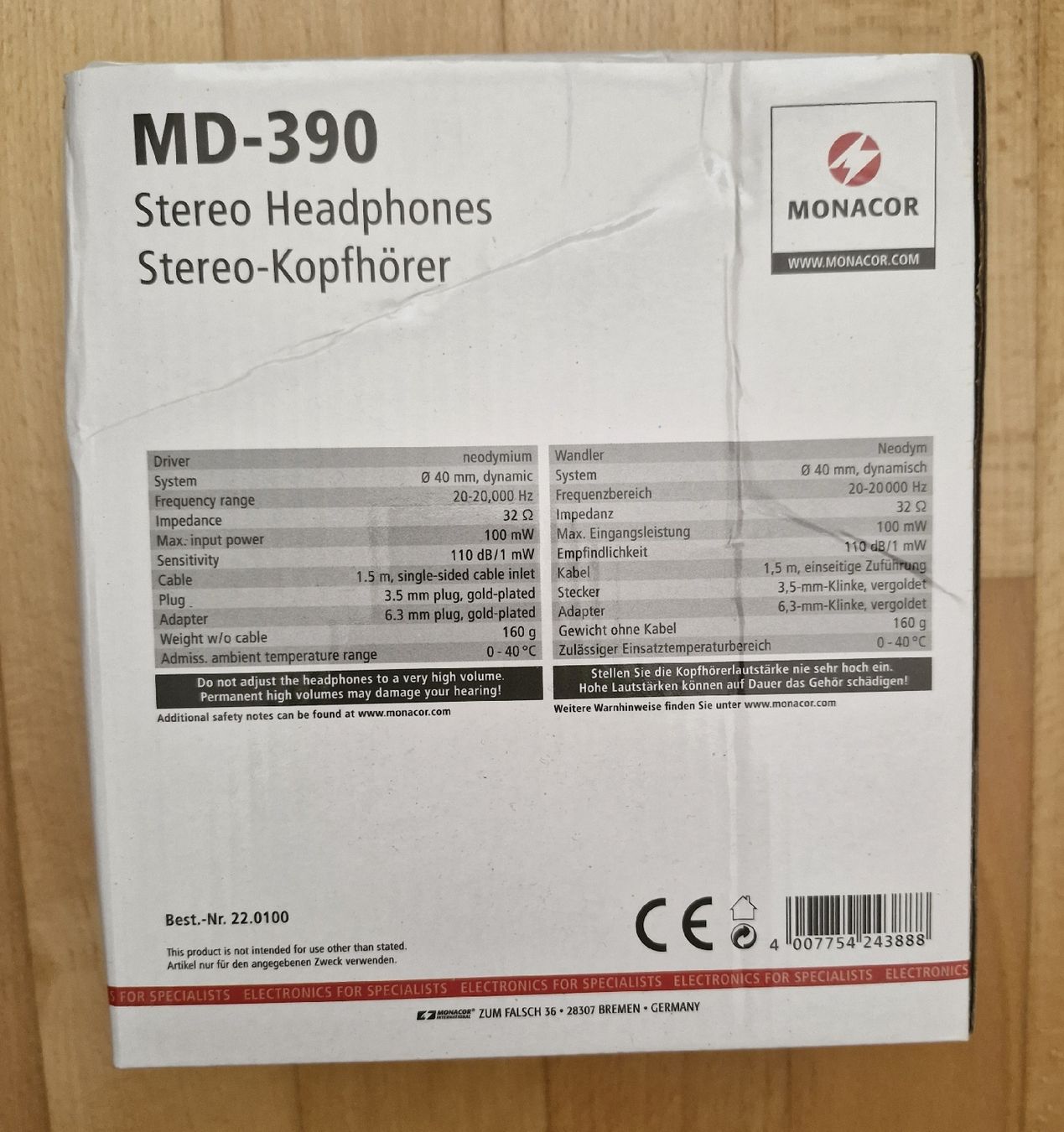 Monacor Kopfhörer: Stereo-Kopfhörer – Neu (gemäss Beschreibung) aus Bassersdorf von brunneremil 1