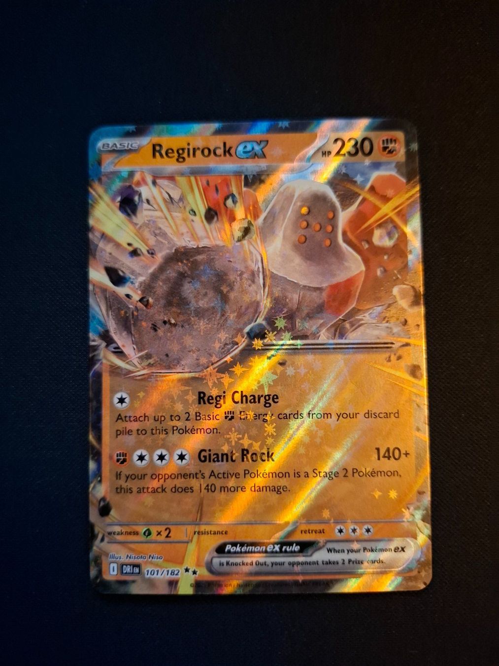 Pokémon Carte collezionabili: Pokemon Regirock EX 101/182 DRI – Nuovo (secondo la descrizione) da Gammen venduto da Karbax