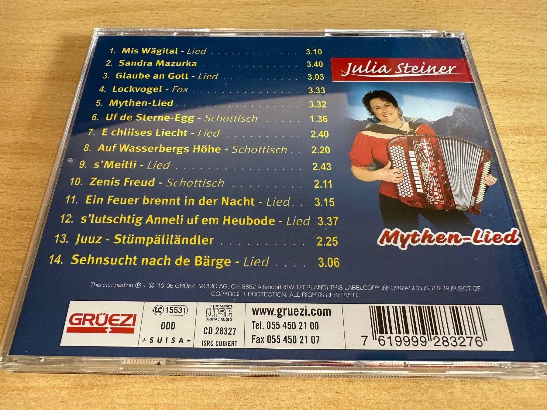 CD: Julia Steiner - Mythen-lied – Usato da Rikon im Tösstal venduto da Alpenmutz 1