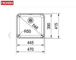évier sous-plan neuf FRANKE