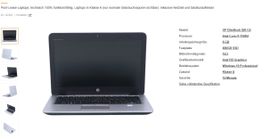 HP EliteBook 820 G4, i7, 8GB, 480GB SSD,