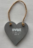🤍 Herz - Dekoanhänger aus Ton, grau, Shabby Chic 🤍