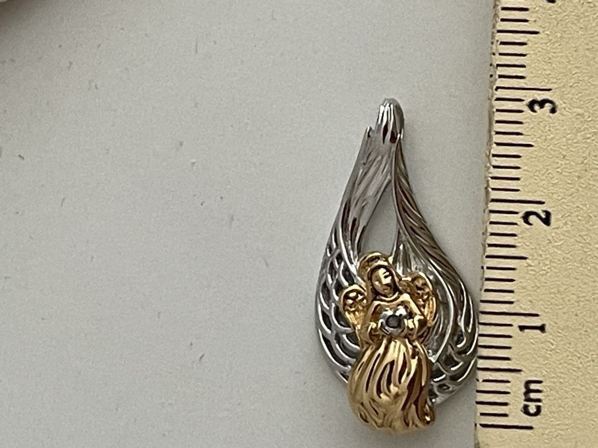 Ciondoli: Pendentif ange argent et or diamant  – Usato da Worben venduto da benit.drn 5