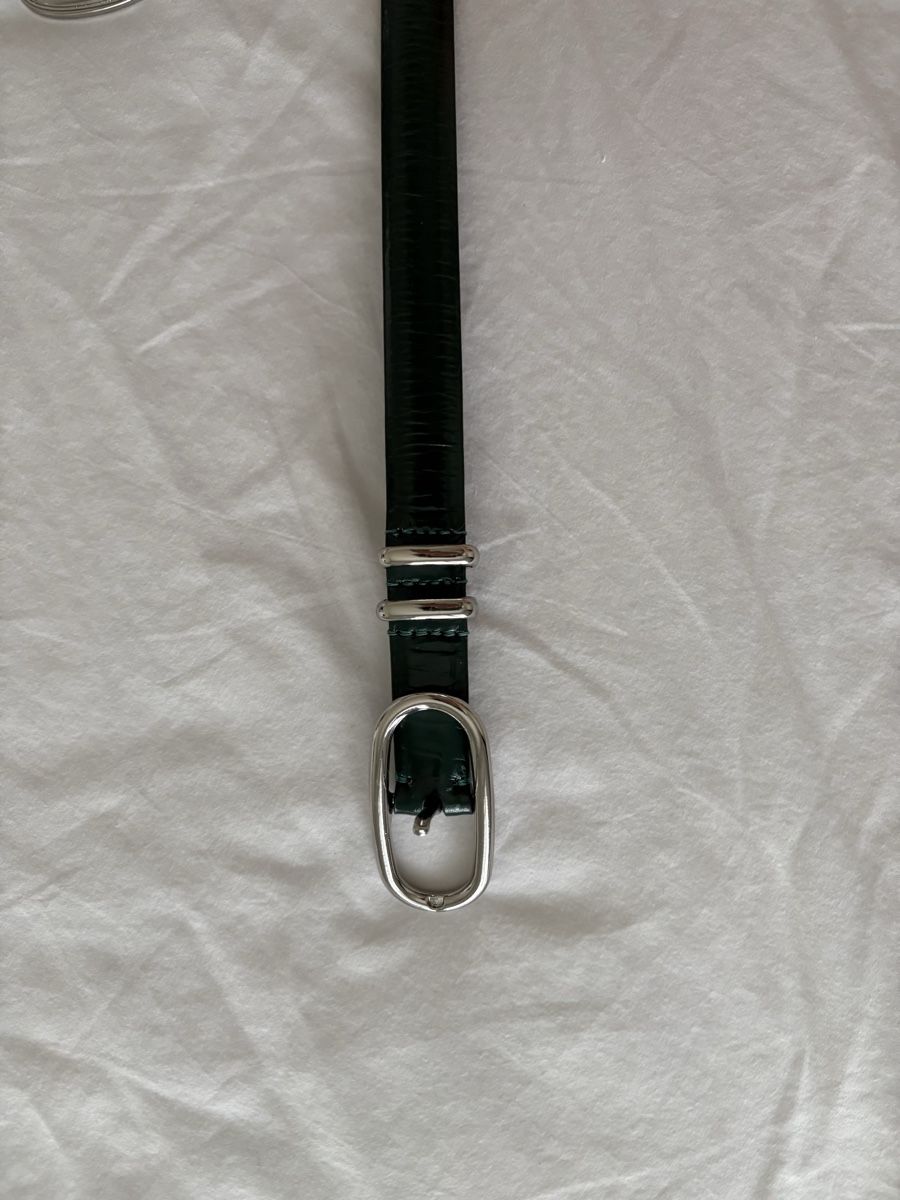 Cinture: Elegant L.Code 100% Leather Belt, Green, Classic Style – Nuovo (secondo la descrizione) da Zürich venduto da zba_7pzv 1