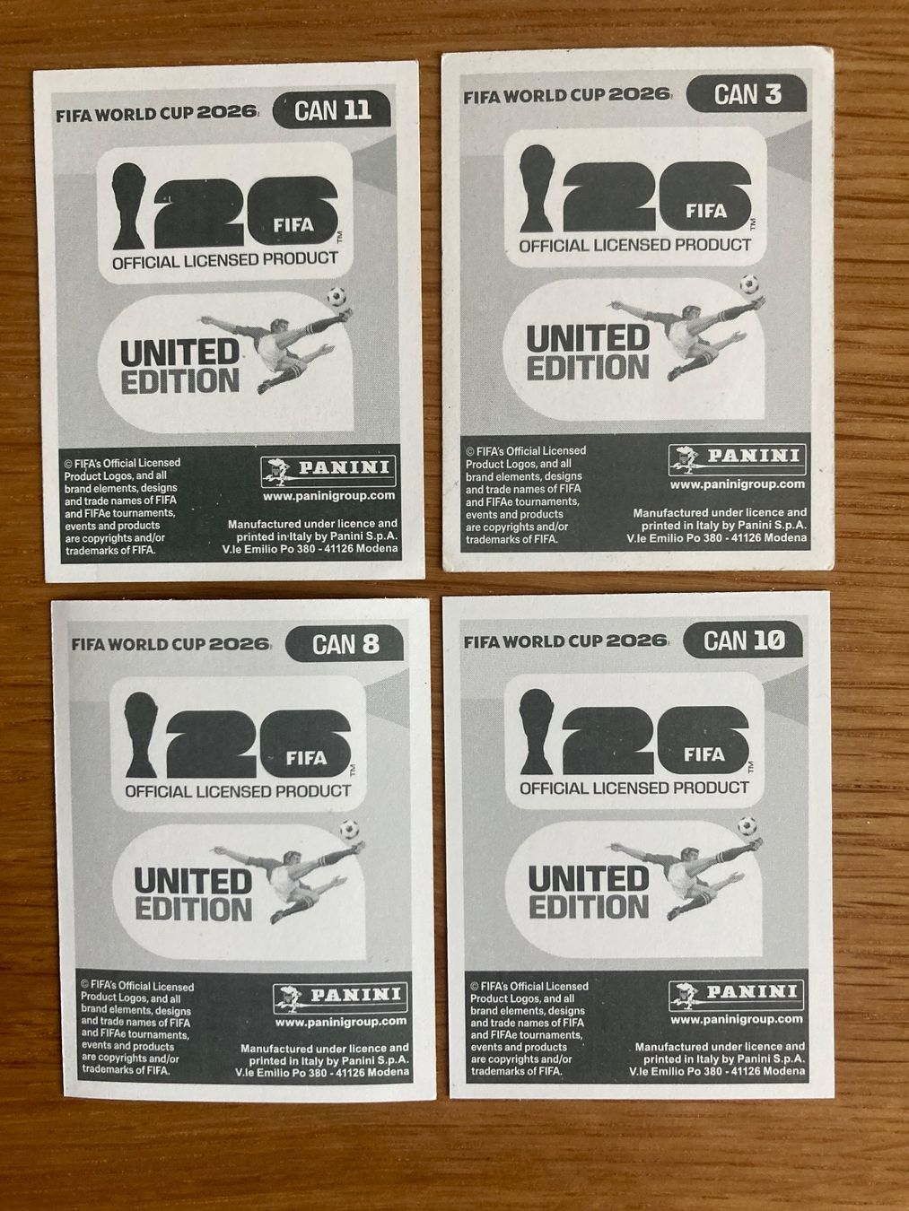 Panini Carte collezionabili: WM Sticker CAN 3, 8, 10, 11 – Nuovo (secondo la descrizione) da Winterthur venduto da Whitefish 1