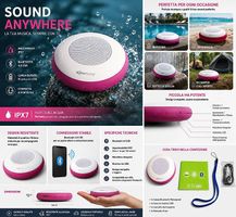 Boompods Aquapod Bluetooth Speaker Kit, wasserdicht, Violett