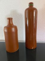 2 Steingut Flaschen braun 0.7L M.K.M. und 1L MKA Vintage ...