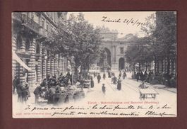 ZÜRICH - Bahnhofstrasse - Markttag - 1902