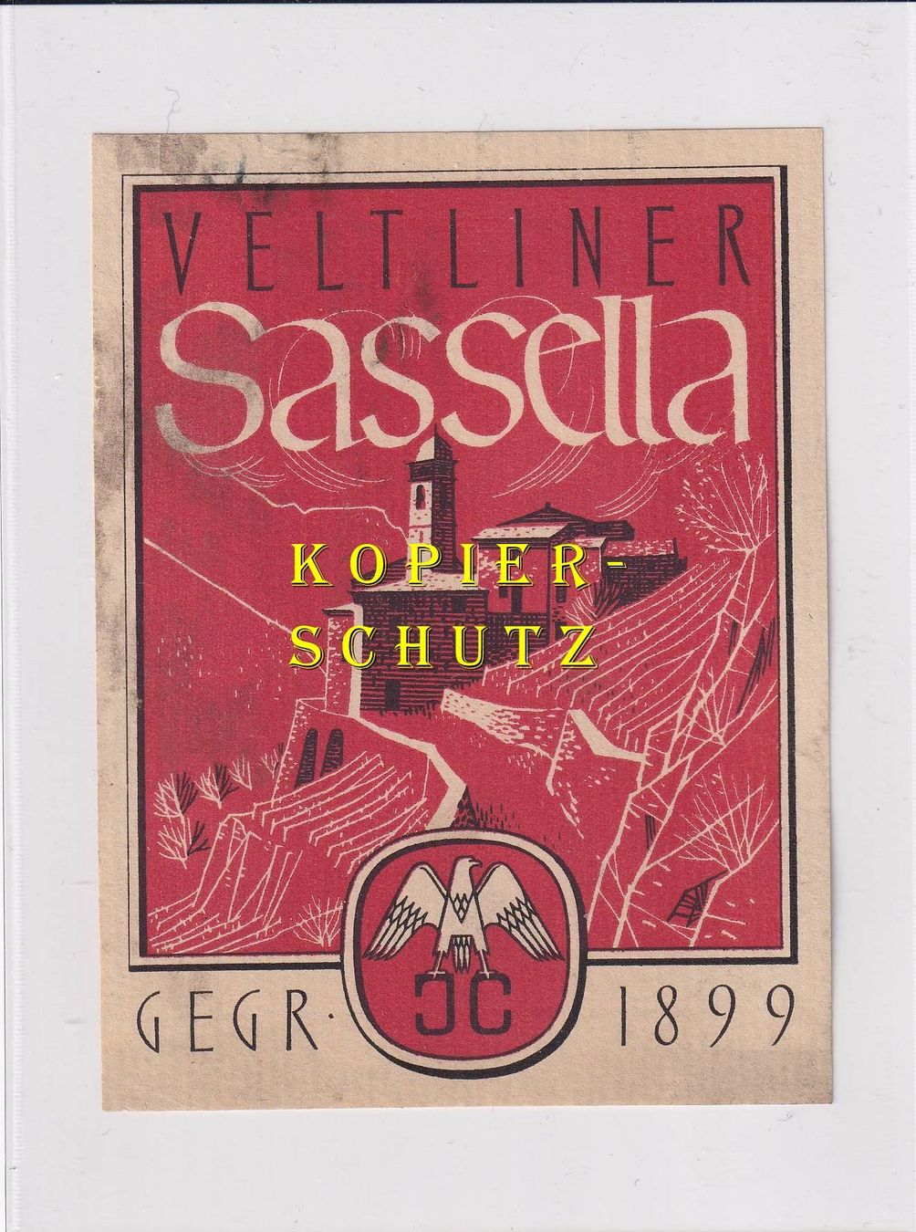 Carta: Etikette - Veltliner Sassella /bd – Usato da Hombrechtikon venduto da Rudolf07