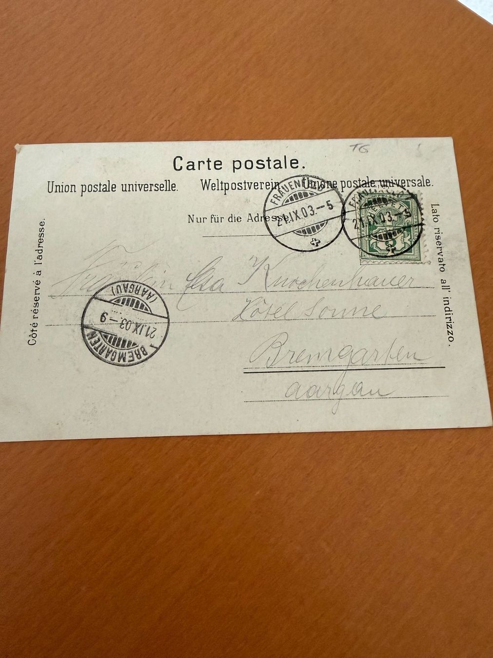 Cartoline postali: Schloss Frauenfeld , Chromolitho – Usato da Fehraltorf venduto da bruggin 2