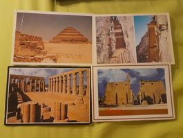 Cartes postales d'Égypte - Souvenirs de voyage - Lot de 4
