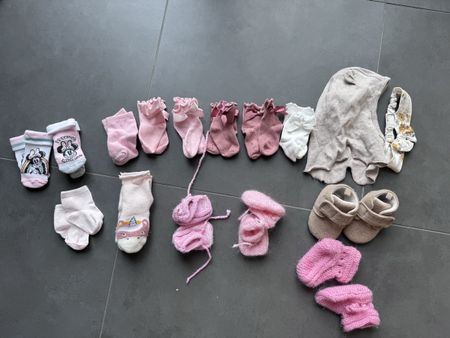 Baby Girl Bundle: Socks, Booties, Hat, Headband