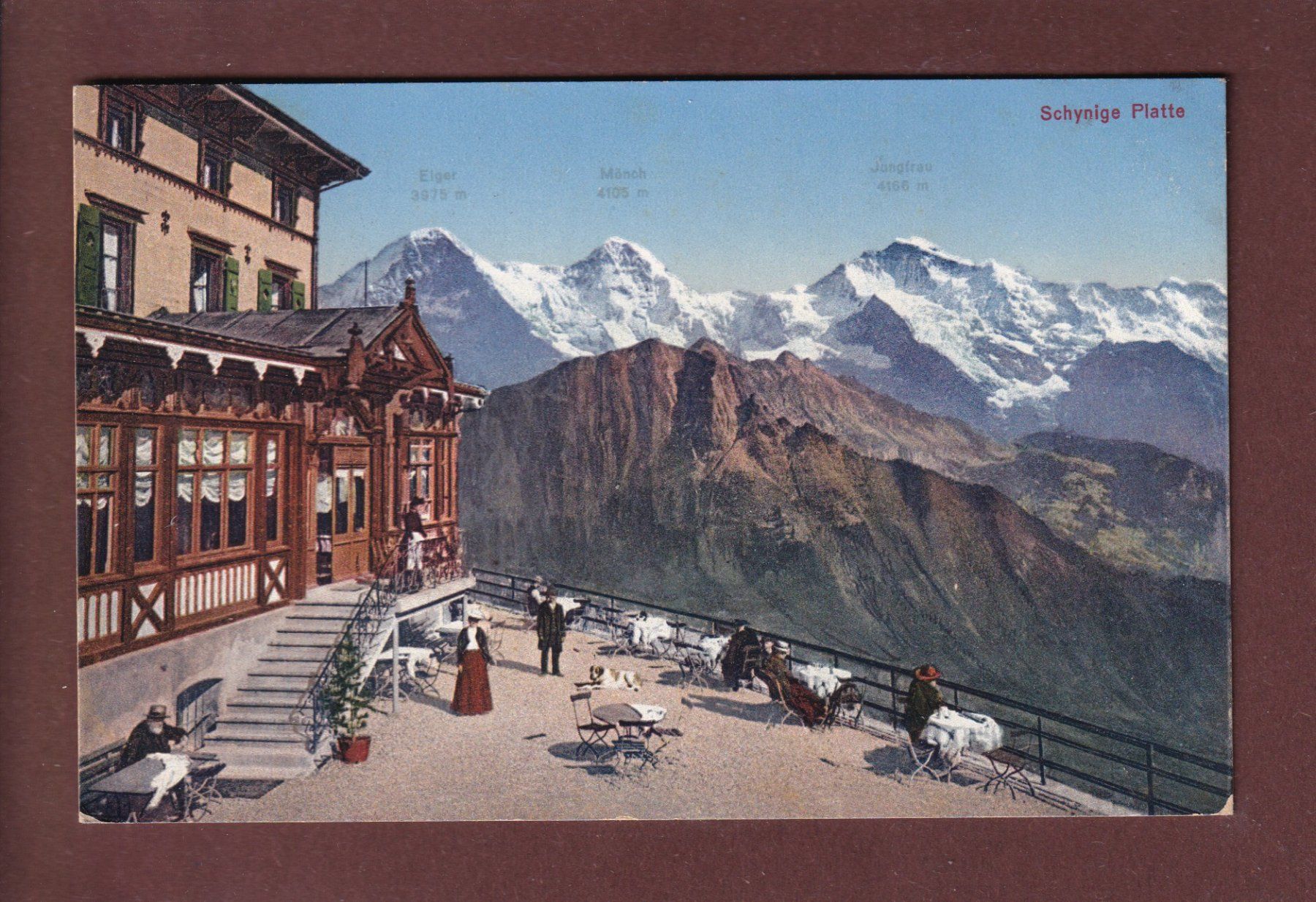 Cartoline postali: SCHYNIGE PLATTE - 1928 – Usato da Pully venduto da nicecards