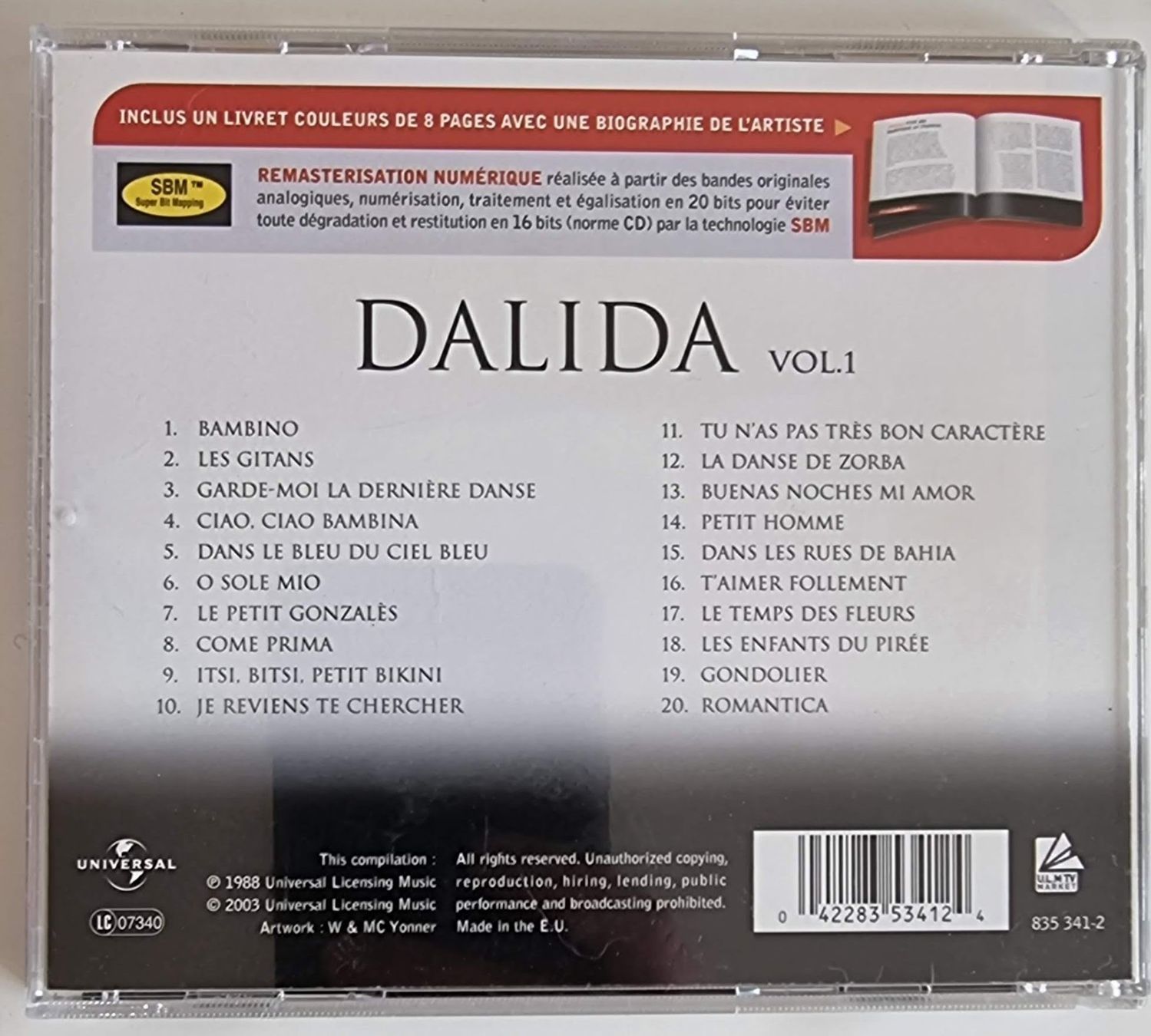 CD: Dalida - Master Serie Vol. 1 - CD – Usato da La Tour-de-Peilz venduto da Resize 1