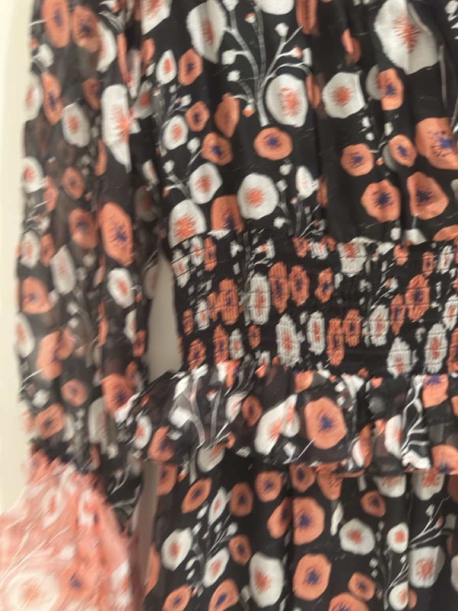 Vestiti: Blumenkleid Gr. 38, Chiffon, Herbstfarben – Usato da Jonen venduto da dibbern 3