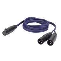 DAP XLR 1 x Männlich zu 2 x XLR Weiblich Kabel 1.5m
