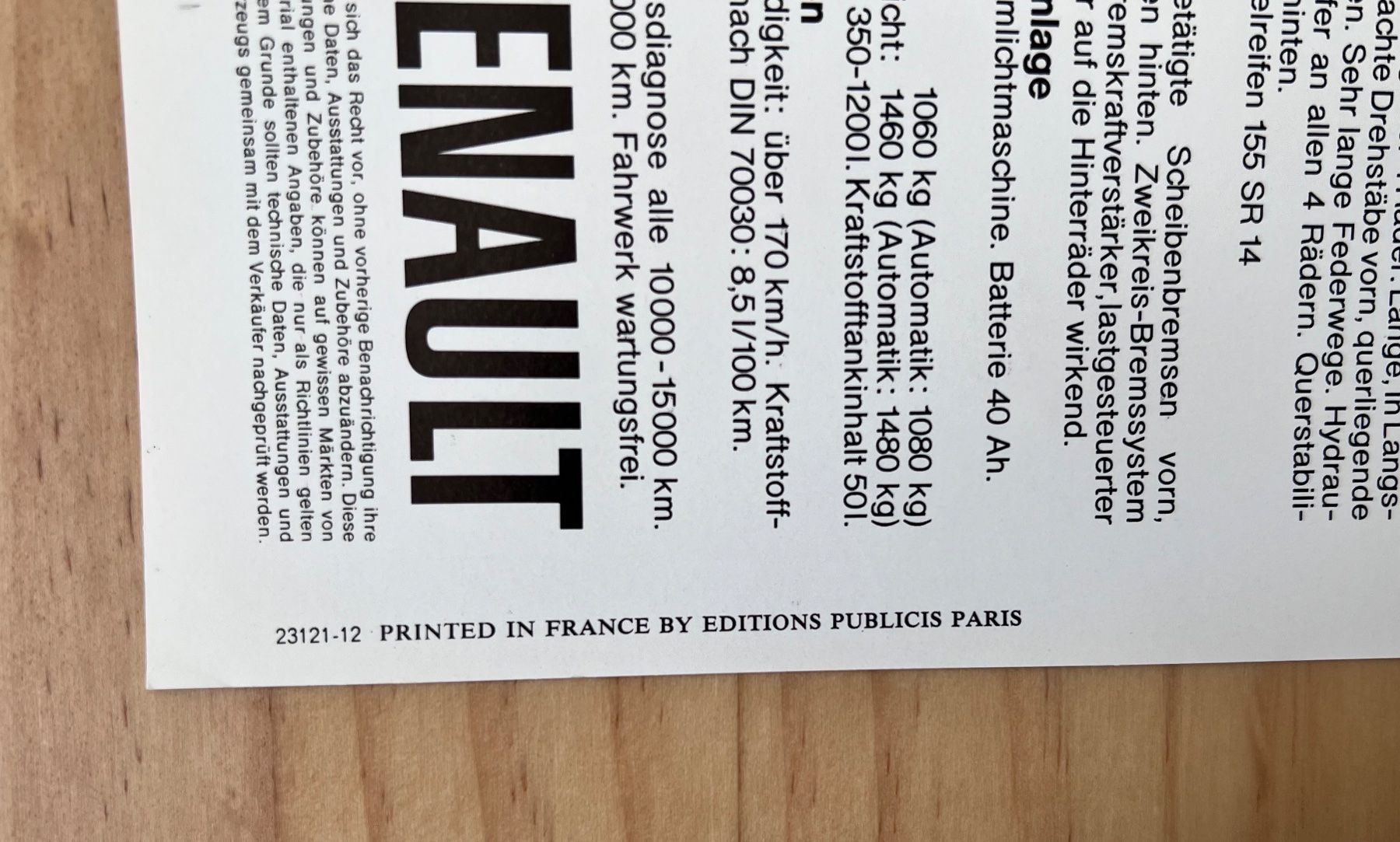 Renault Documents: RENAULT 16 TX Verkaufsprospekt – D'occasion à Münchenbuchsee par Volver64 3