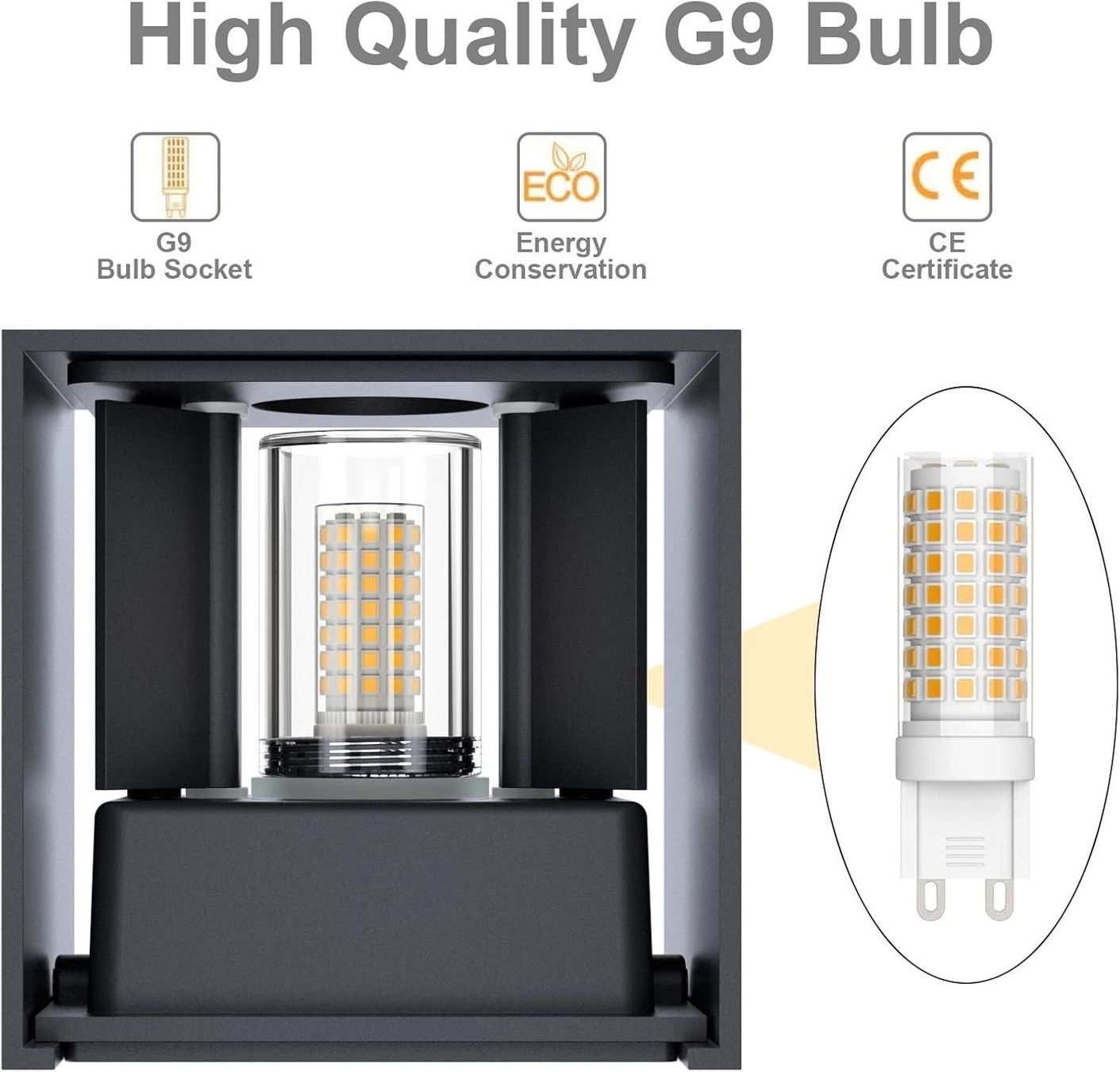 Lampade: Außenwandleuchte 2er Set G9 3000K Anthrazit Innen Außen – Nuovo e nell'imballaggio originale da Hallau venduto da Sale50OFF 1