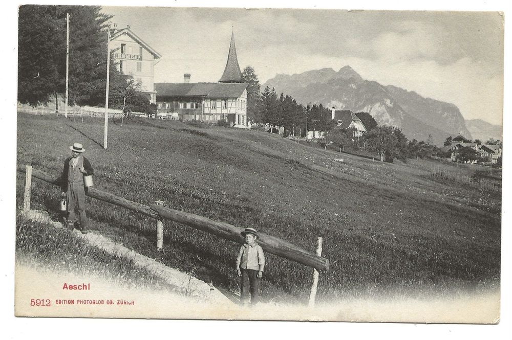 Aeschi Bei Spiez (BE) Hotel Blümlisalp - Wanderweg - 1912 | Kaufen Auf ...