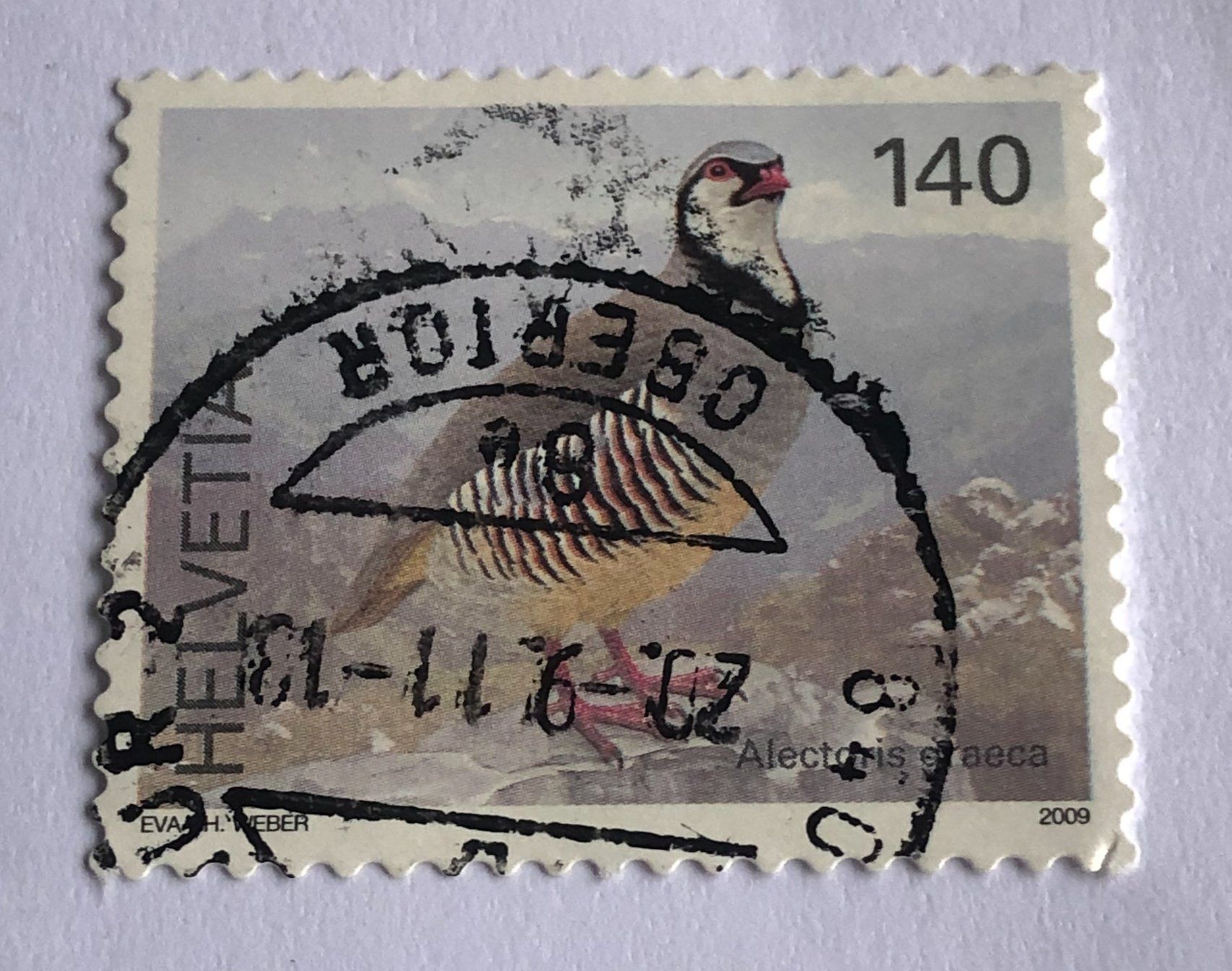 Tutti i francobolli: Nr.1306 mit Stempel 2009  Steinhuhn Dauermarken  – Usato da Aarau venduto da Billa007