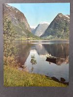 Original Vintage Poster - Fjord mit Ruderboot