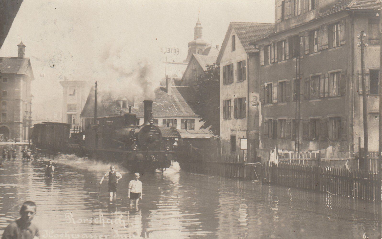 Ansichtskarten: Rorschach Hochwasser 1910 – Gebraucht aus Rorschacherberg von fratovi2