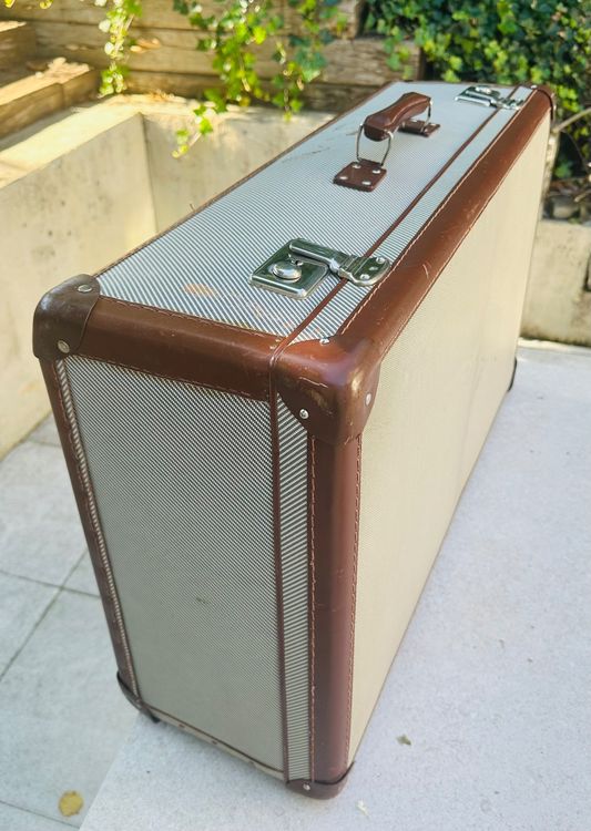 ANCIENNE MALLE COFFRE Valise Asiatique Cuir Laque Rouge Or Dragon Chine