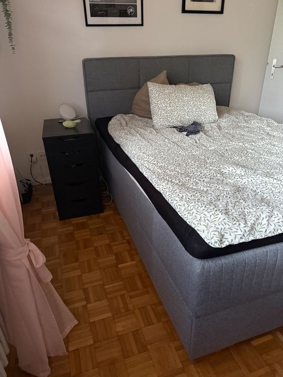 Boxspringbett Tambo grau (Gebraucht) in Eiken für CHF 35 – nur Abholung ...