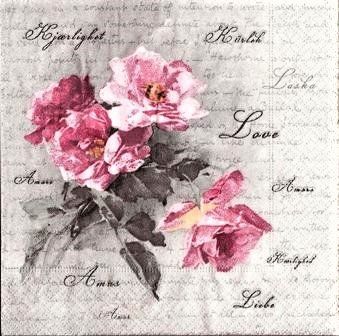 Tovaglioli: 2 Serviette Vintage  love  Roses – Nuovo (secondo la descrizione) da Basel venduto da Happybaer