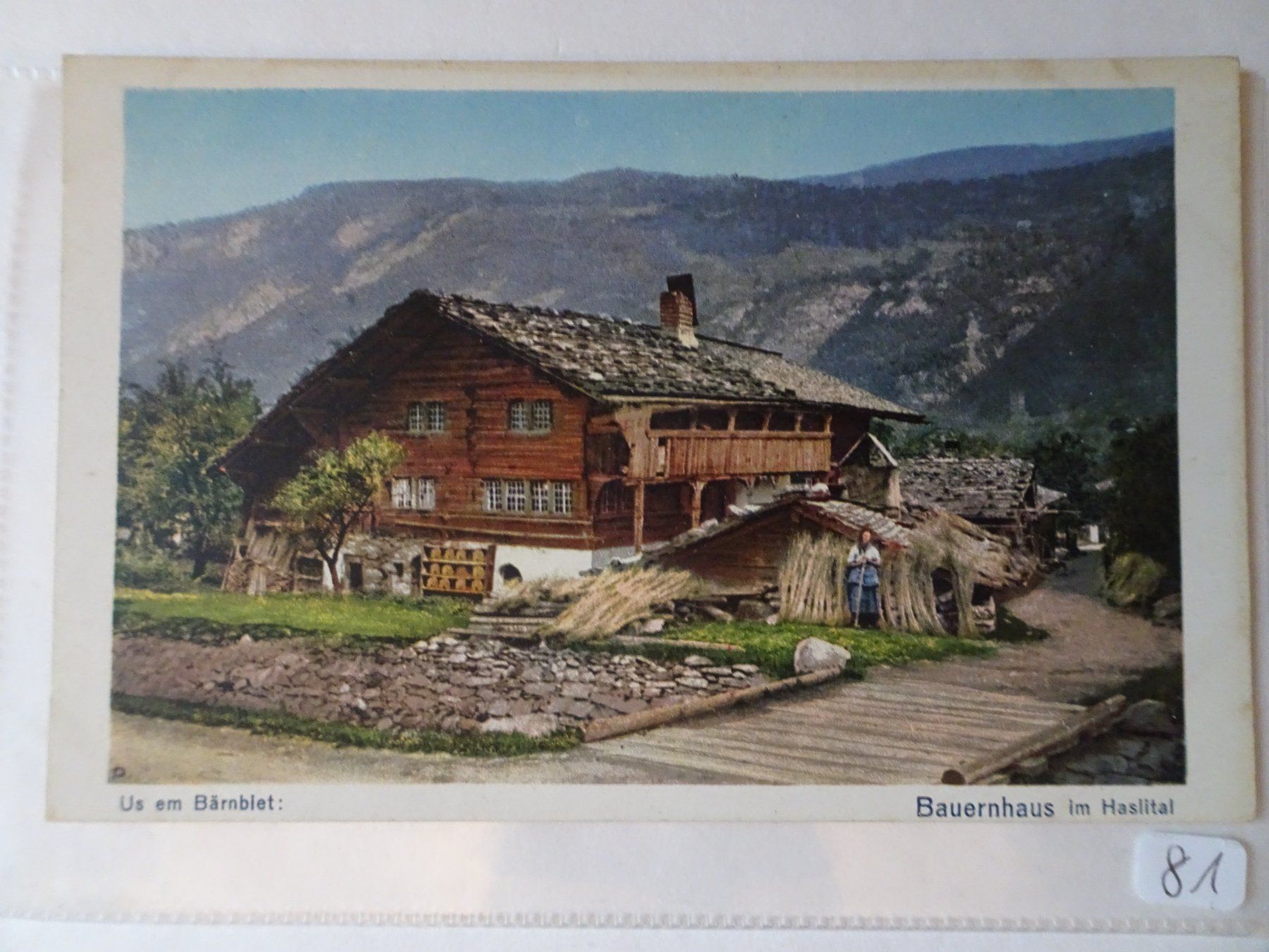 Cartoline postali: Alte Ansichtskarte: Bauernhaus im Haslital, Schweiz – Usato da Schönenwerd venduto da schnitzunddrunter