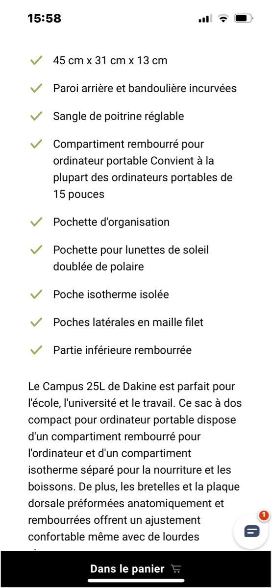 Dakine Zaini: Sac à dos Dakine – Usato da Tavannes venduto da flodoc 3