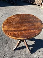 Table ronde diamètre 70cm en chêne massif 