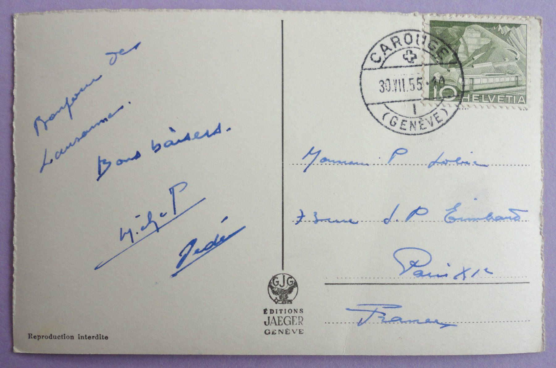 Cartoline postali: Lausanne - La Cathédrale – Usato da Fétigny venduto da Billy2miny 1