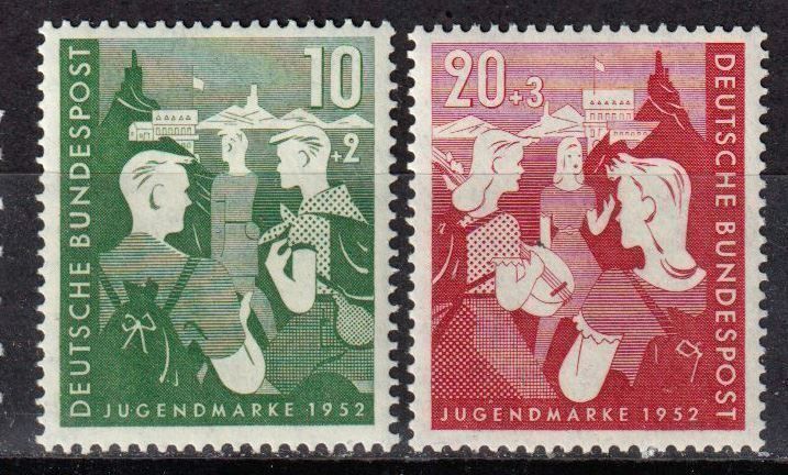 Alle Briefmarken: BRD, Mi 153-154** – Neu (gemäss Beschreibung) aus Langenthal von 1195