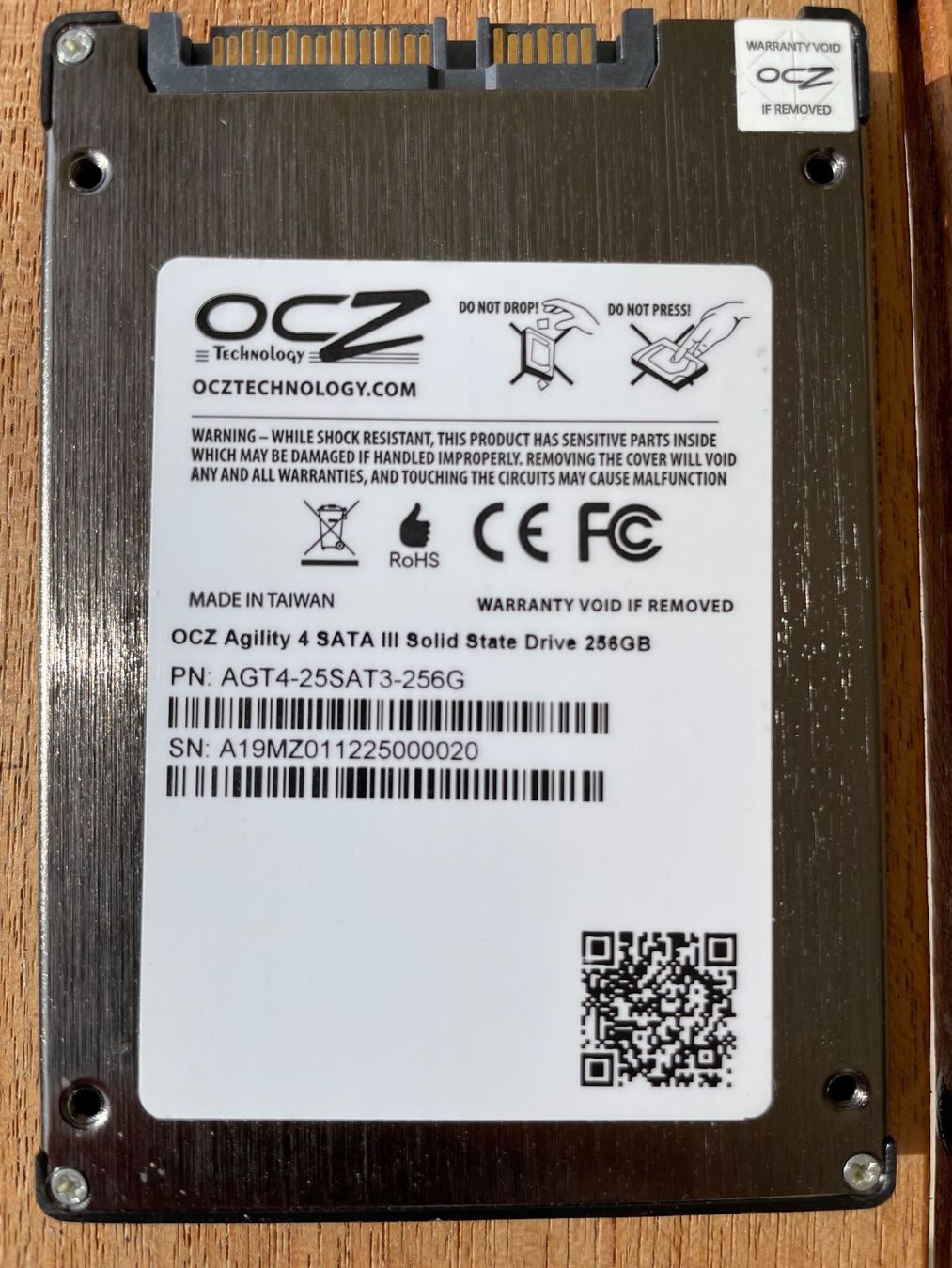 Harddisks: OZC Agility 4 SATA III SSD, 2.5", 256 GB – Gebraucht aus Fislisbach von gueselpeter 1