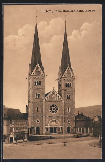 Cartoline postali: Olten, Neue Römisch Katholische Kirche – Usato da Berlin venduto da bartko-reher