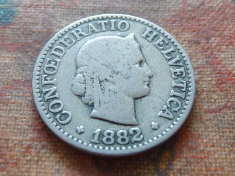 Tutti le monete: 10 Rp. 1882  (D) – Usato da Romanel-sur-Lausanne venduto da Swift13