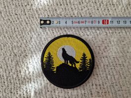 Patch Velcro Klettabzeichen Wolf Vollmond (neu & ungebr.)