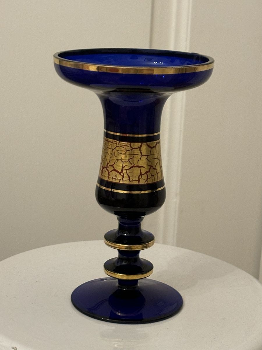 Portacandele: Bougeoir vintage Barthmann bleu et or – Usato da Genève venduto da ati_tj8f 8