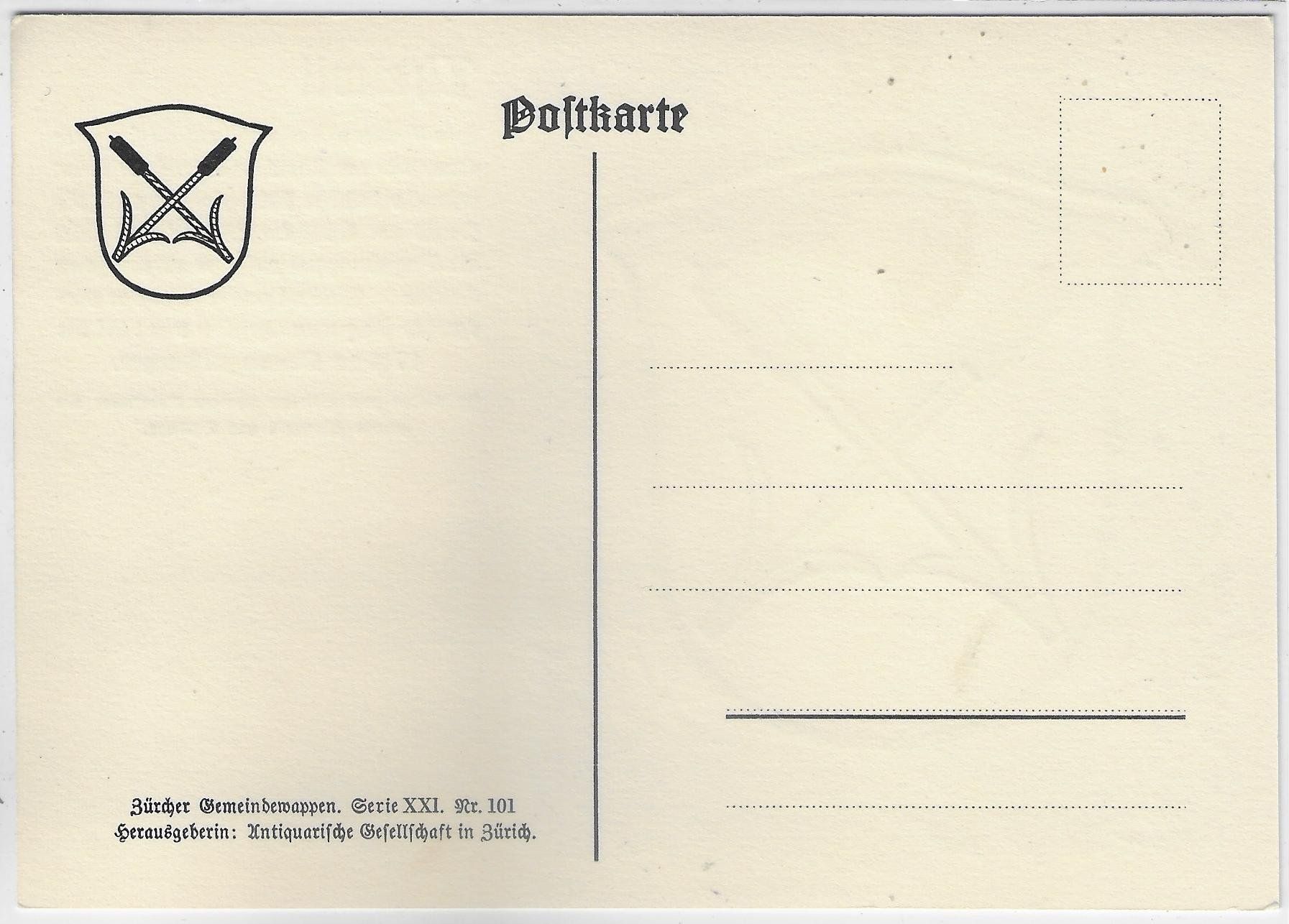 Cartoline postali: Thalwil - Wappen – Usato da Ettingen venduto da Kartenplanet 1