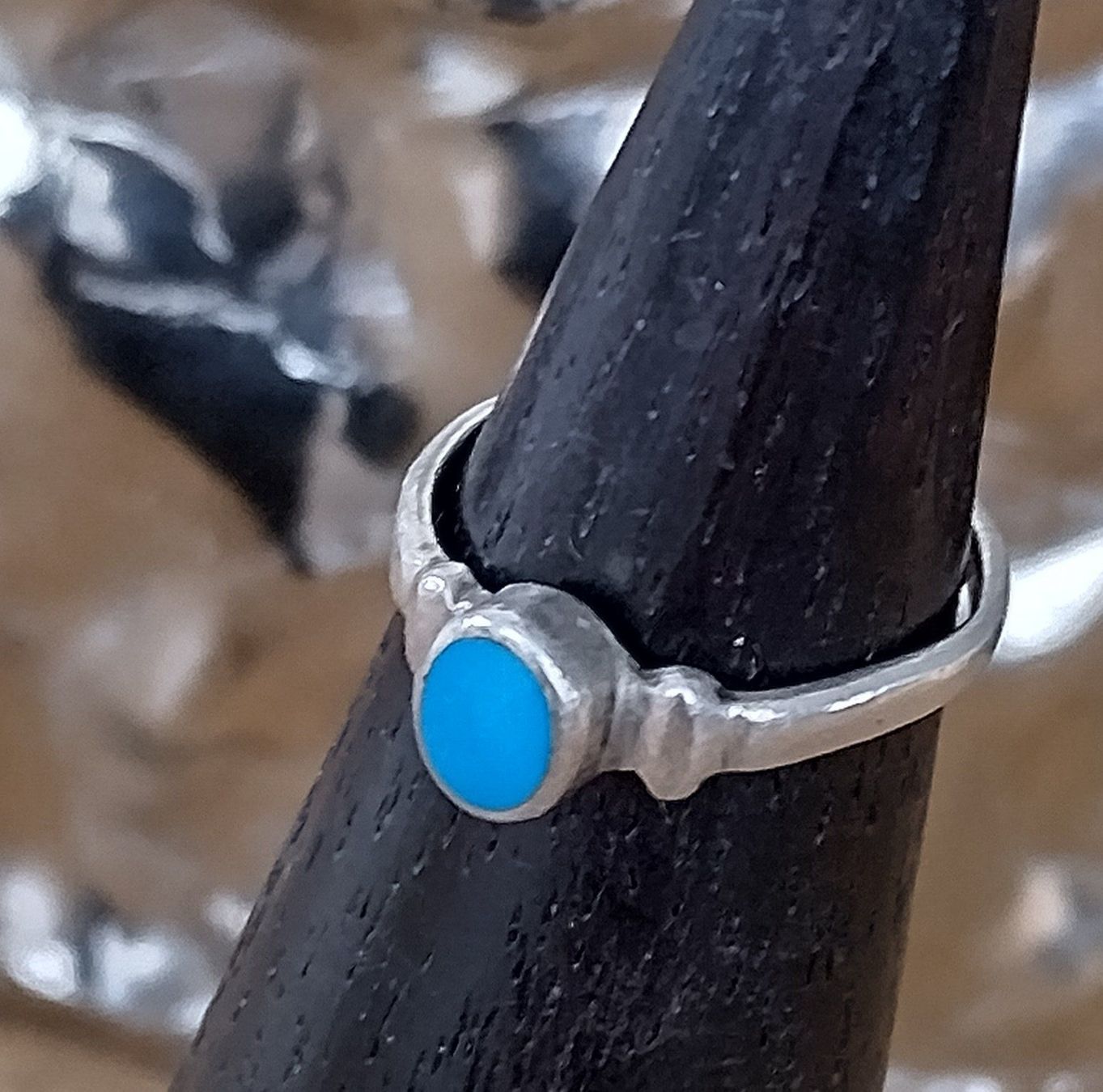 Ringe: KLEINER SILBER RING 925 MIT TÜRKIS Gr. 47 – Gebraucht aus Romanshorn von BoutiqueA 6