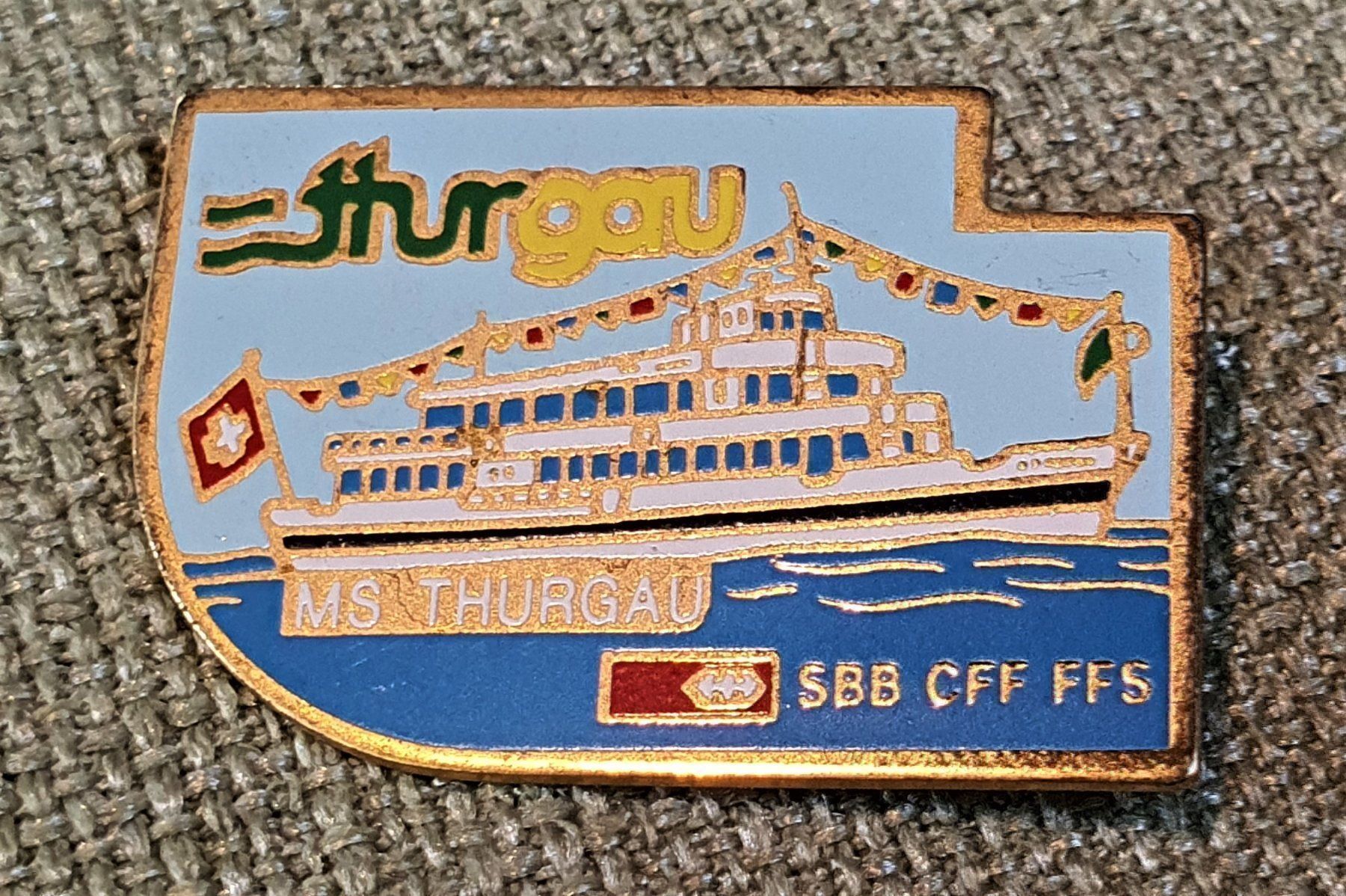 Placchette & Badge: I095 - Pin SBB CFF FFS Schiff Thurgau – Usato da Reinach BL venduto da Boston-Verkauf